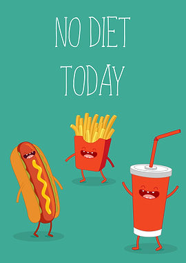 No Diet Today Hot Dog Cola