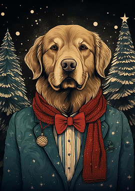Golden Dog Christmas