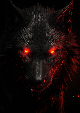 evil black wolf