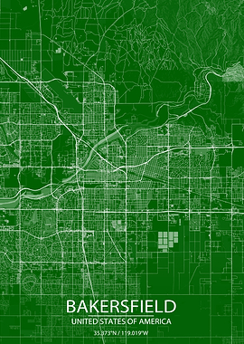 Bakersfield USA Green Map