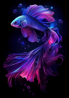 Blue and Pink Betta