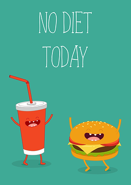 No Diet Today Burger Cola