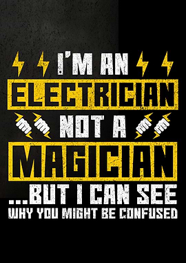 Funny Electrician Wall Art