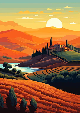 Italy Tuscany Hills Italia