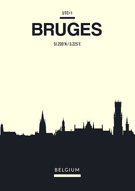 Bruges Belgium Skyline