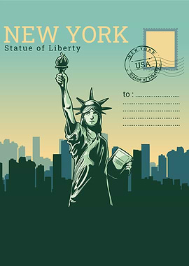 New York stage of liberty