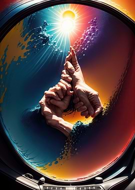 Psychedelic Neon Hands