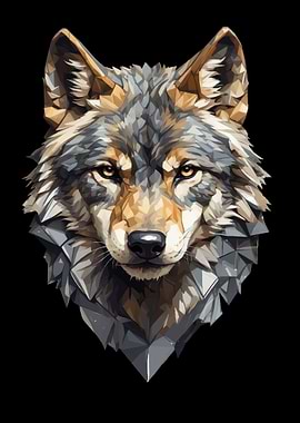 Polygon Wolf Head