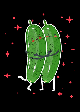 Cute Cucumber Couple