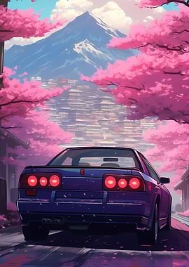 Nissan GTR cherry blossom