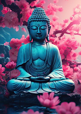 Buddha In Lotus Flower