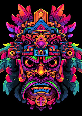 Aztec Mask Neon