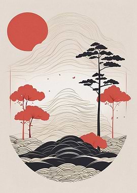 minimalist zen lines