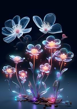 magical flower blooming