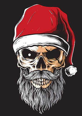santa pirate skull