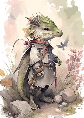 Dragon Whimsical Kid Art