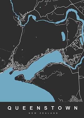 MAP QUEENSTOWN NEW ZEALAND