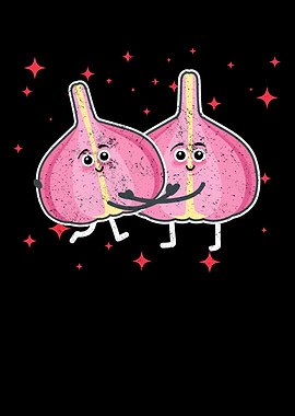 Cute Garlic Couple Hugging