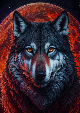 Mystical Crimson Moon