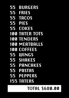 55 Burgers 55 Fries