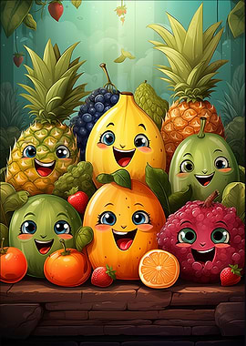 Funny Laughing Fruit Faces