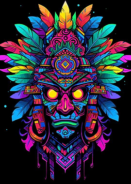 Aztec Mask Neon