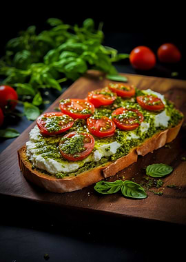 bread tomato mozzarella