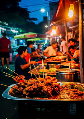 Chicken Sate in Bangkok