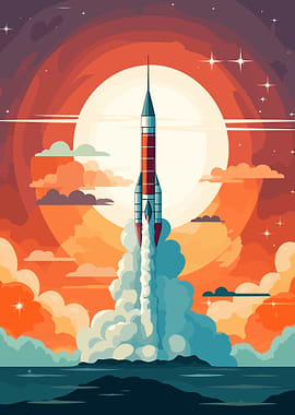 Space Rocket Retro