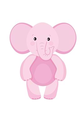 Pink Cute Elephant