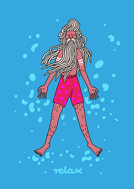 Cartoon Yoga Savasana