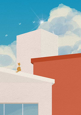 Cat and city building