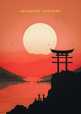 Japanese Culture on Sunset