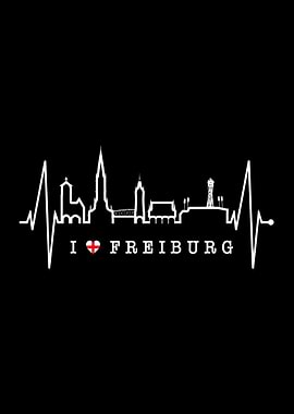 Freiburg Skyline Herz Puls