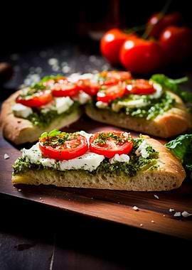 Focaccia Pesto Mozarella