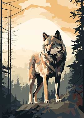 Wolf Retro Minimal