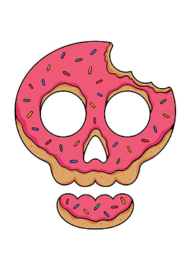 Skull Doughnut