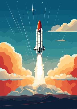 Space Rocket Retro