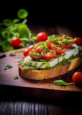 bread Tomato mozzarella