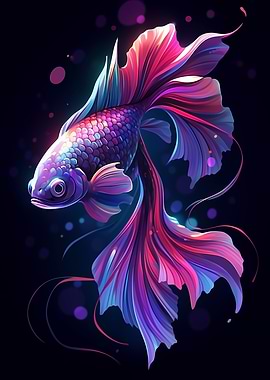 Red and Blue Betta 2