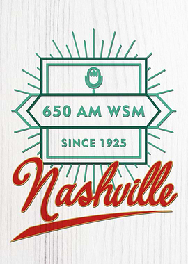 Vintage WSM 650 AM Logo