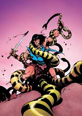 Conan Snake Fight