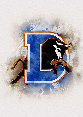 Durham Bulls watercolor
