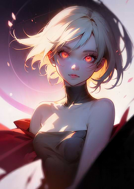 Red eye girl