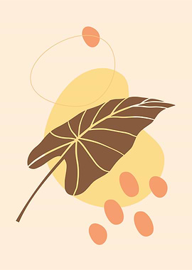 Tropical Boho Leaf Right