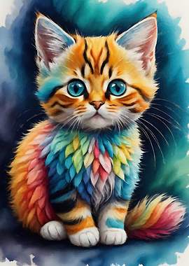 Sweet Colorful Kitten 4