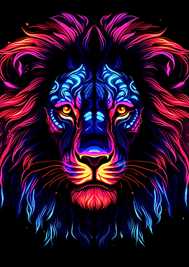 Colorful Lion
