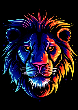Colorful Lion