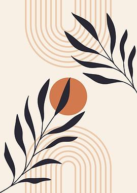 Boho Leaves Line Arches