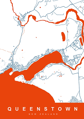 MAP QUEENSTOWN NEW ZEALAN